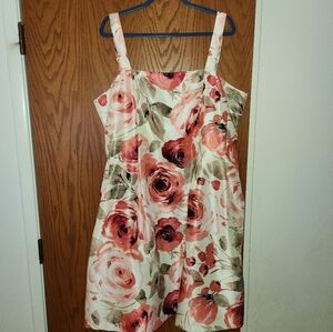 Dress Barn summer floral 18w womans beautiful rose Sun dress